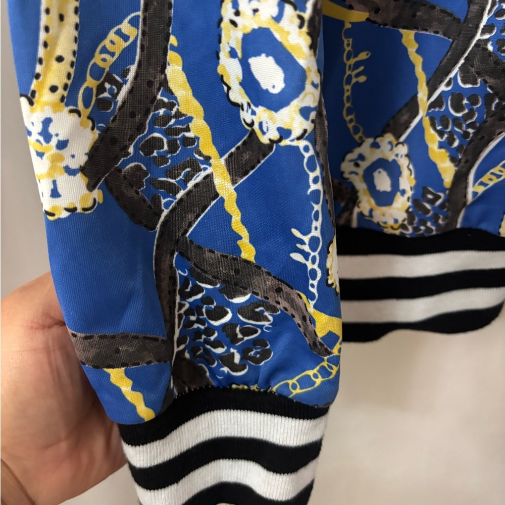 New Look Women's Blue Patterned Jacket - Picture 3 of 6